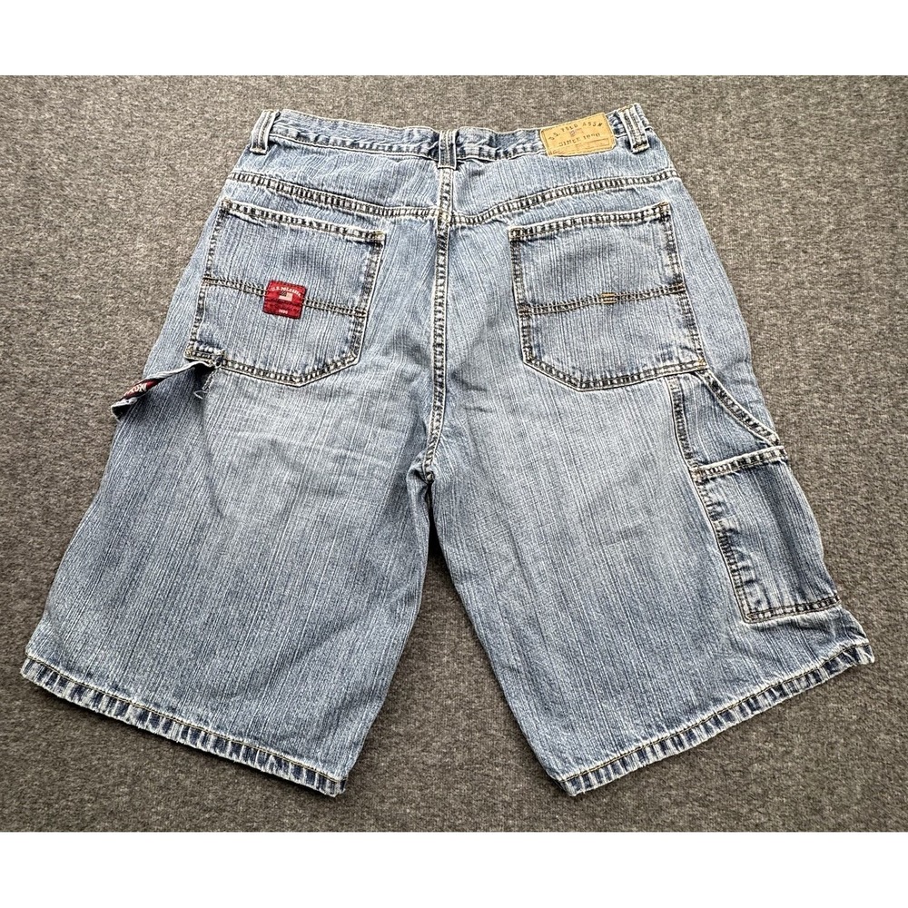 VTG US Polo ASSN Jean Shorts Baggy Y2K Men's Sz 36 Skater Carpenter Thrashed - Picture 1 of 16